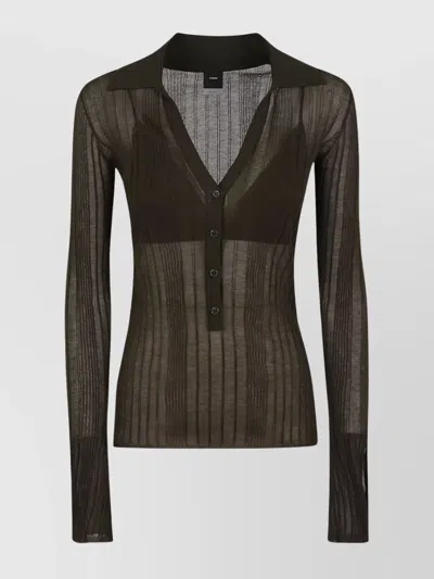 PINKO TRANSPARENT CREPE POLO ANAPURNA