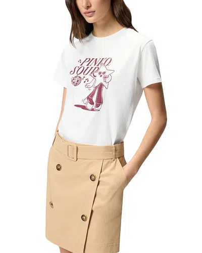 Pinko Trapani High Trim Tee In White