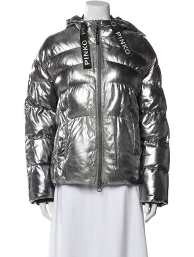 Pre-owned Pinko Trench Coat In Gray