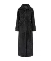 Pinko Trench Coat With Rhinestones And Studs In Black