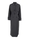 Pinko Trench Toffee With Wind Flap And Belt