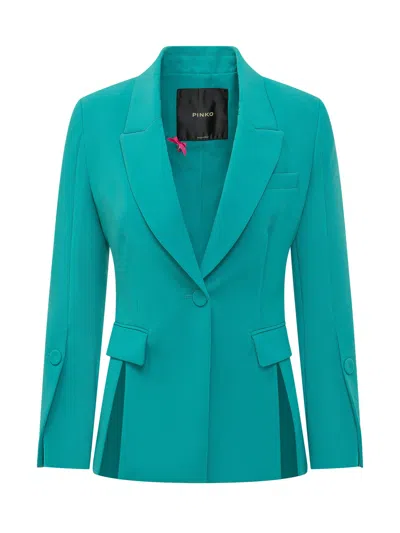 Pinko Trendy Mini Jacket In Verde Mattonella