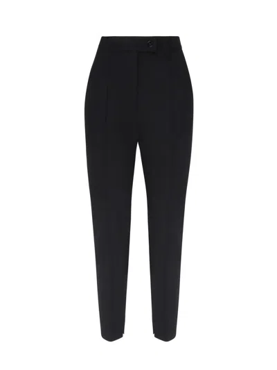 Pinko Slim-cut Cropped Trousers In Black