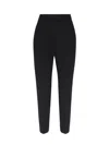 Pinko Slim-cut Cropped Trousers In Black