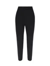 Pinko Slim-cut Cropped Trousers In Nero Limousine