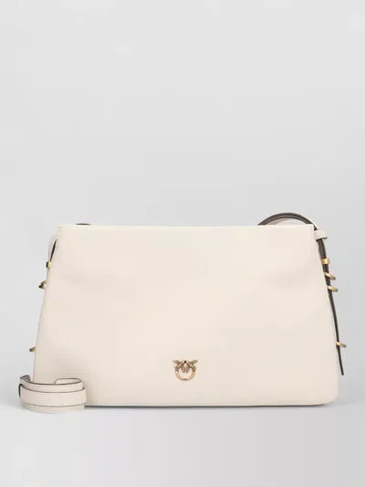 Pinko Triple Leather Crossbody Clutch Shoulder Bag In Metallic
