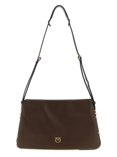 Pinko Triplet Crossbody Bag In Brown