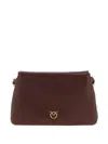Pinko Triplet Mini Shoulder Bag Adjustable Strap In Brown