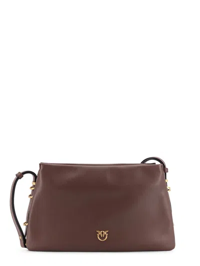 PINKO TRIPLET LEATHER SHOULDER BAG