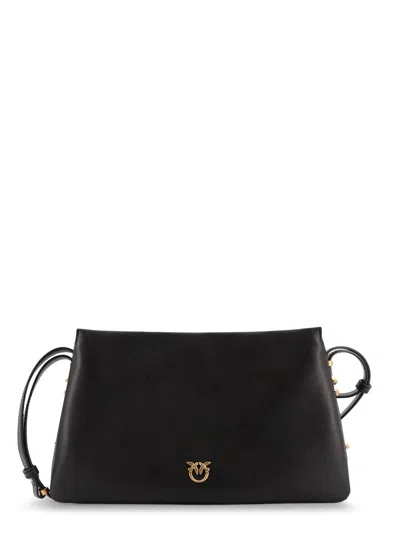 PINKO TRIPLET LEATHER SHOULDER BAG