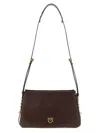 Pinko Triplet' Mini Crossbody Bag In Brown