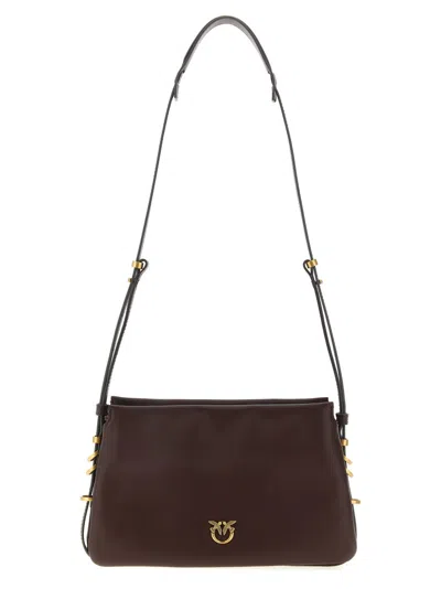 Pinko Triplet' Mini Crossbody Bag In Brown