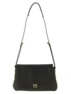 Pinko Triplet Mini Leather Crossbody Bag In Black