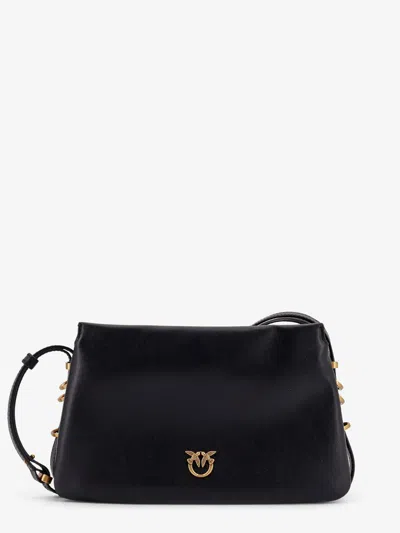 Pinko Triplet Mini Leather Crossbody Bag In Black