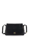 Pinko Mini Flat Horizontal Pochette With Gold-tone Hardware In Black