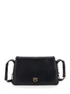 Pinko Mini Flat Horizontal Pochette With Gold-tone Hardware In Black
