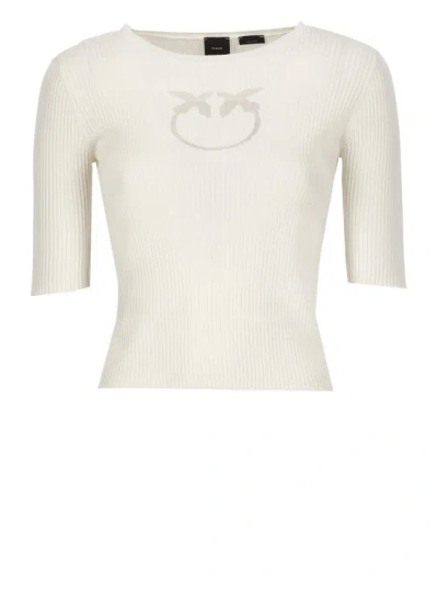 Pinko Tritone Sweater In White