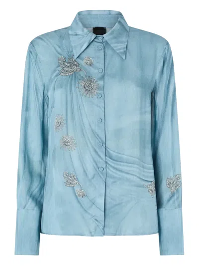 Pinko Shirts Azzurro Denim In Blue