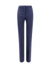 Pinko Flared Trousers With Frontal Pinces And Belt Loops In Blue