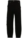 Pinko Tapered-leg Jersey Trousers In Black