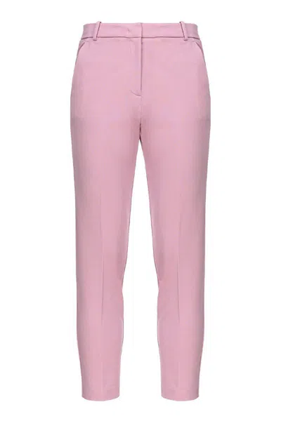 Pinko Presses-crease Tapered-leg Trousers In Pink