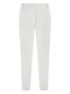 Pinko Tailored White Trousers With Side Pockets
