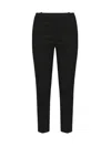 Pinko Bello Cigarette Pants In Milano Stitch In Black