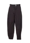 Pinko Belted Wide Leg Tapered Trousers