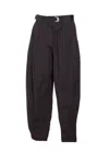 Pinko Belted Wide Leg Tapered Trousers