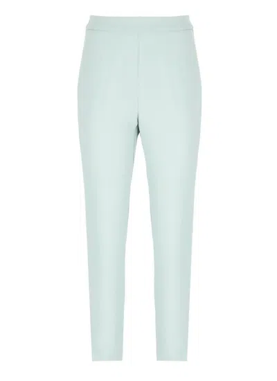 Pinko High Waist Tailored Fit Trousers In Green