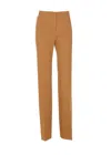 Pinko Tailored Trousers With Belt Loops And Pockets In Brown