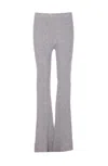 Pinko Crystal-embellished Ribbed Trousers In Multi