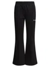 Pinko Logo-embroidered Flared Trousers In Black