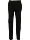 Pinko Bello Cigarette Pants In Milano Stitch In Black