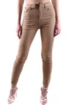 Pinko Logo Casual Pants In Beige