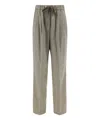 Pinko Check-pattern Trousers In Beige