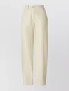 Pinko Trousers Belt Loops Side Back Pockets In Neutral
