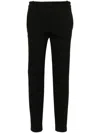 Pinko Bello Cigarette Pants In Milano Stitch In Black