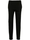 Pinko Bello Cigarette Pants In Milano Stitch In Black