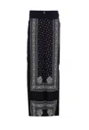 Pinko Pantalon À Imprimé Bandana Ample Et Léger In Black