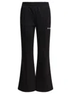 Pinko Logo-embroidered Flared Trousers In Black