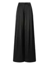 Pinko Wide-leg Trousers With Pleated Front In Black