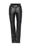 Pinko Stretch Leather-effect Leggings In Black