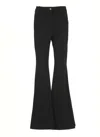Pinko Flared High-waisted Pants With Side Pockets In Black