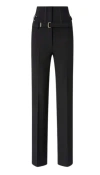 Pinko Pinstripe Poly Wool Bustier Trousers In Black