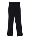 Pinko Wool Blend Pinstriped Trousers In Black