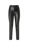 Pinko Stretch Leather-effect Leggings In Black