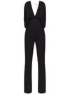 Pinko Chain Draped-bodice Jumpsuit In Black