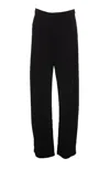 Pinko High-waisted Crepe Trousers In Black