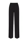Pinko Wide-leg High Waist Trousers With Side Pockets In Black